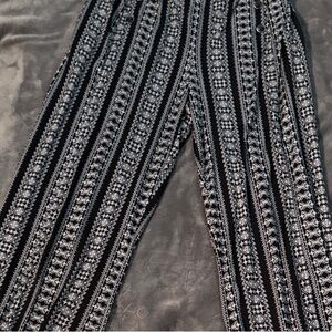 Robert Louis Black and White Wide Leg Pants